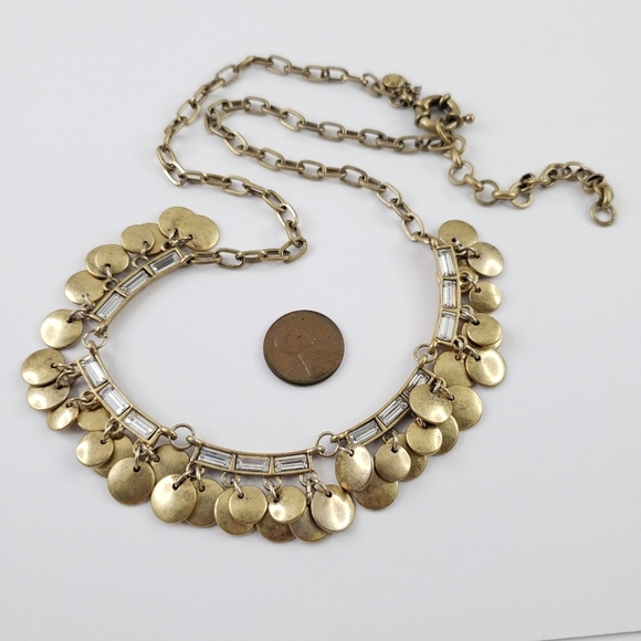 J. Crew statement necklace with brilliant baguette rhinestones A0283 - Picture 8 of 13